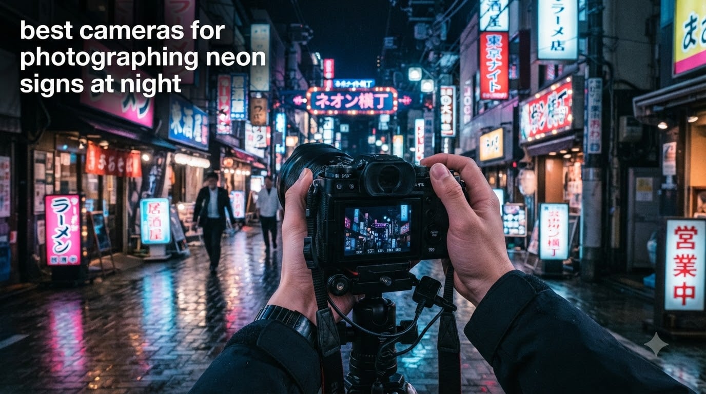 best cameras for photographing neon signs at night