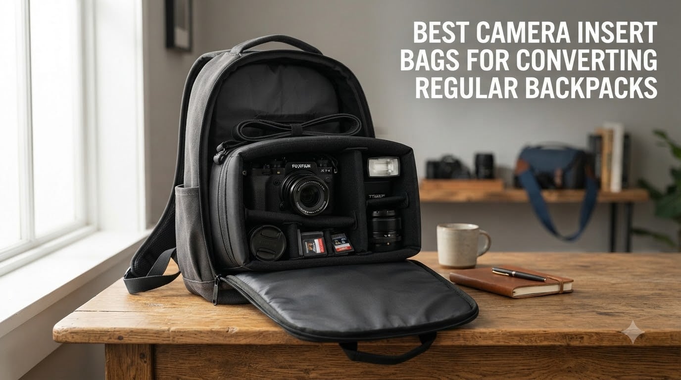 best camera insert bags for converting regular backpacks