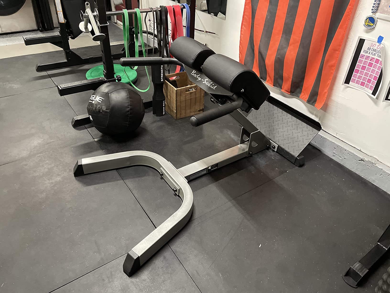 Body-Solid (GHYP345B) 45 Degree Hyperextension Bench - Adjustable Back & Abdominal Exercise Machine with Thick Support Pads for Home and Commercial Gym, Black customer photo 1