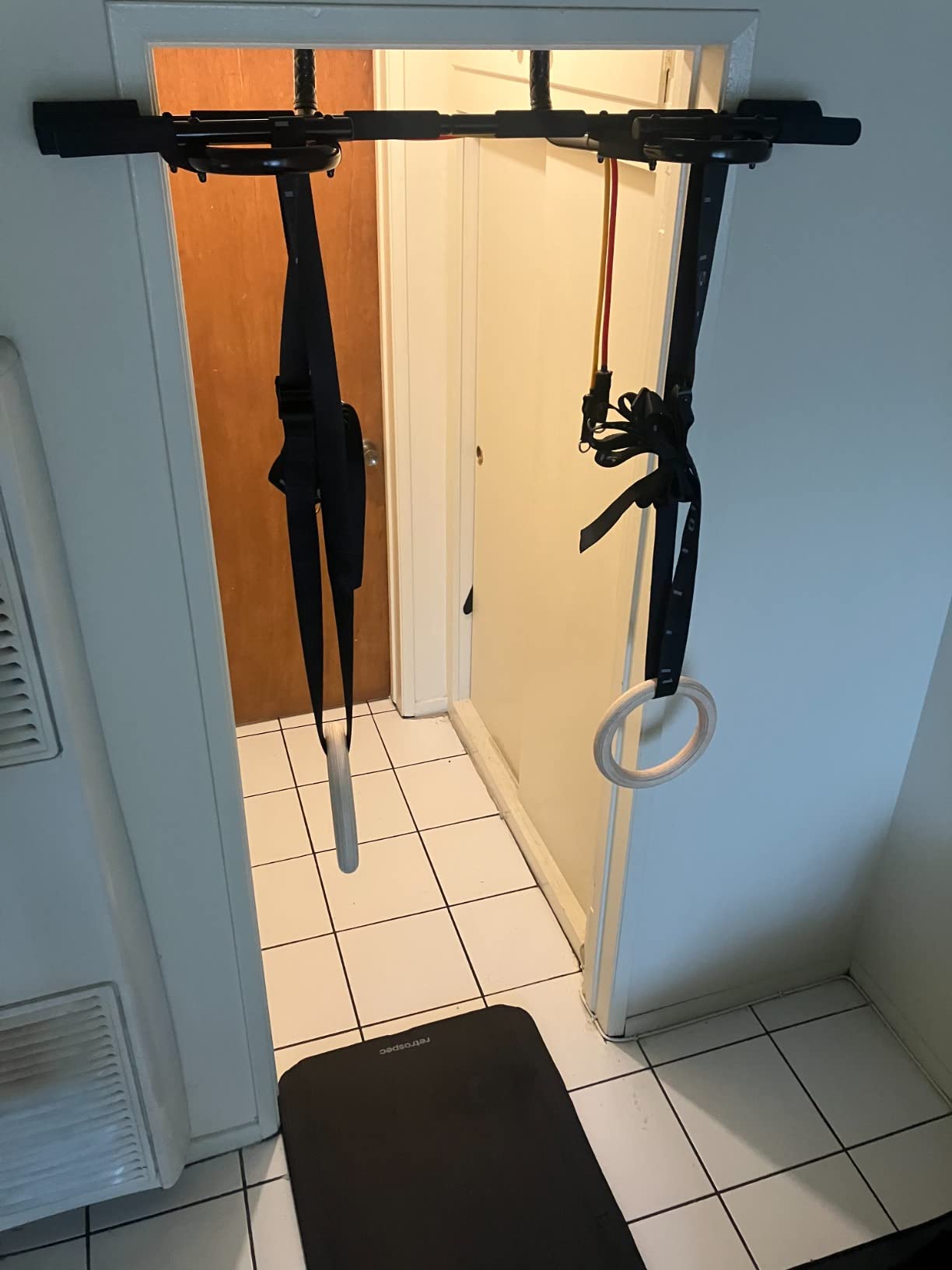ProsourceFit Foldable Pull Up Bar/Doorway Trainer for Multi Use Fitness & Home Gym Exercise customer photo 1