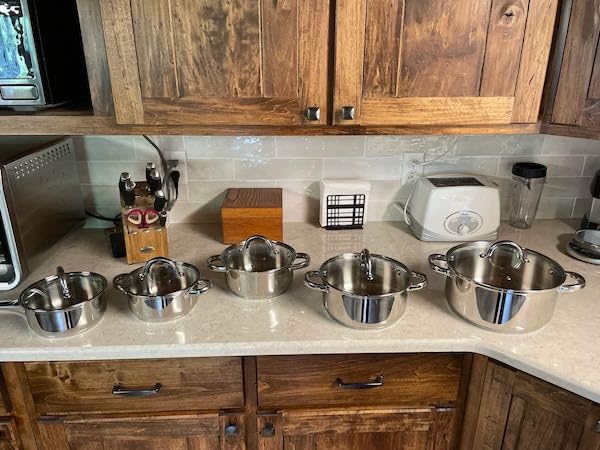 Cook N Home 12-Piece Stainless Steel Pots and Pans Kit, Silver Handle customer photo 1