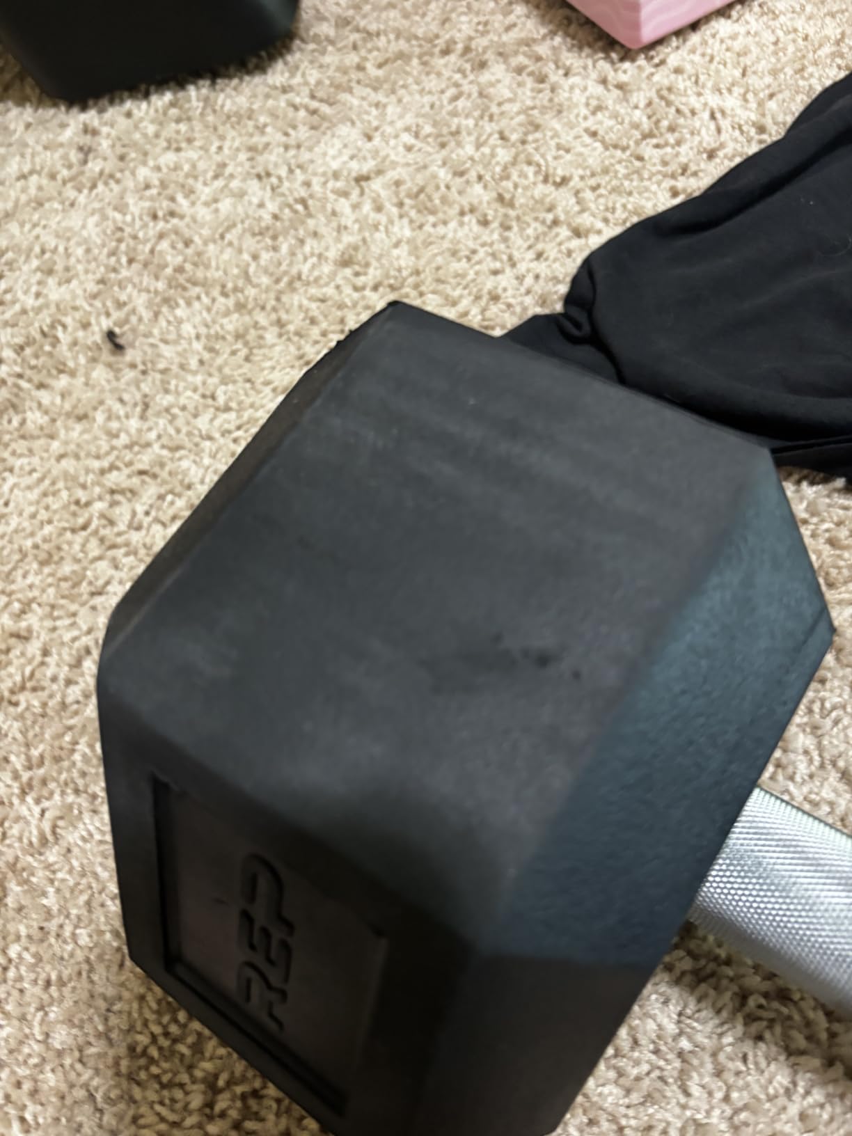 Rep Fitness Rubber Hex Dumbbell(s) - Singles (55LB +) and Pairs (5LB - 50LB) - Low Odor, Fully Knurled Handle customer photo 1