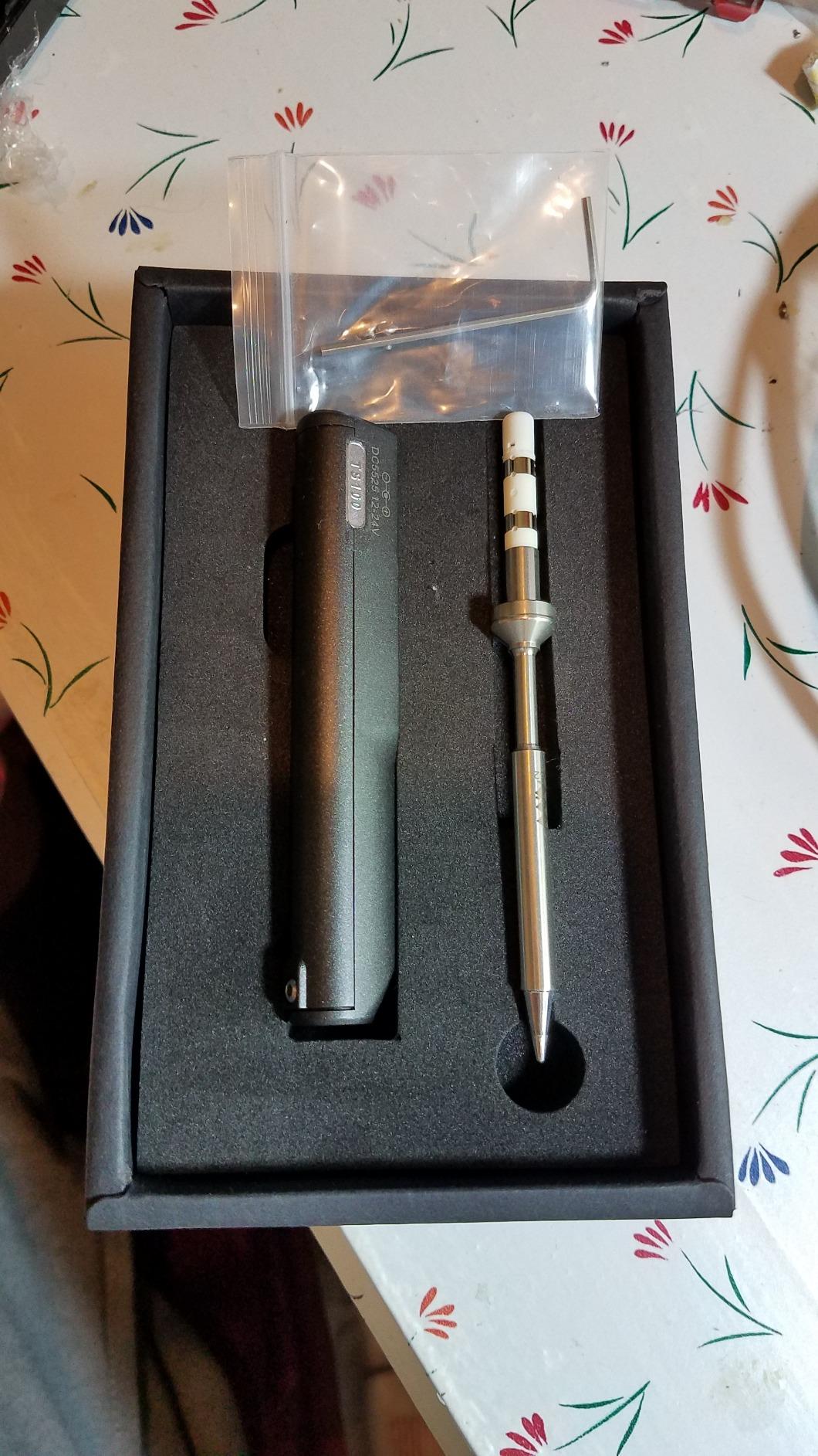 Original TS101 Soldering Iron Station Kit Upgraded from TS100 DC 65W PD 45W Power Programmable Smart Mini Electric Portable Soldering Pen with B2 Solder Tip USB Type C Cable customer photo 1