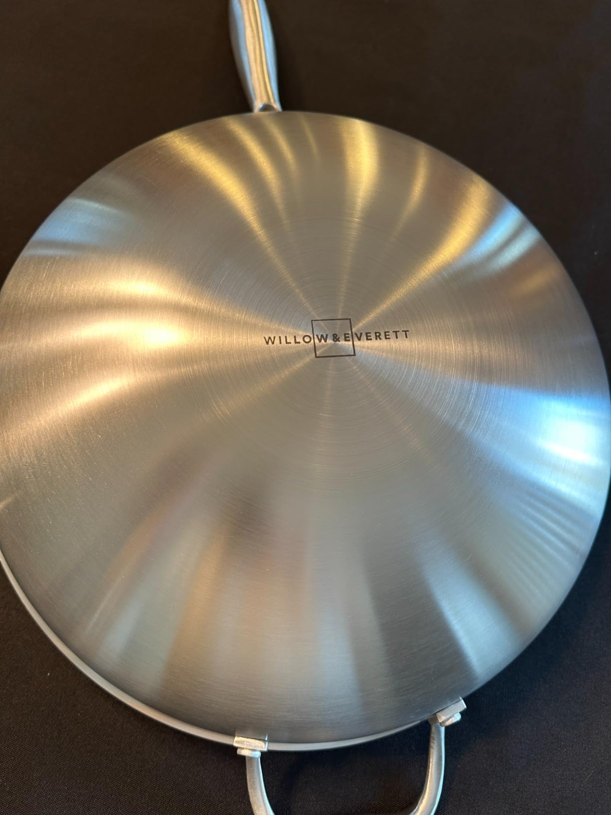 Willow & Everett Stainless Steel Flat Bottom Wok Pan, Professional Traditional Stir Fry Cookware w/Domed Lid & Spatula, Low Maintenance Rust & Scratch Resistant for Induction Gas Electric Stove Top customer photo 1