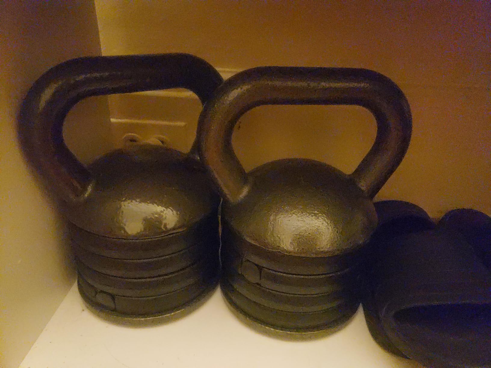 Apex 20 lb Adjustable Kettlebell Handle Loads to 50 lbs 1 Inch Plates Only customer photo 2