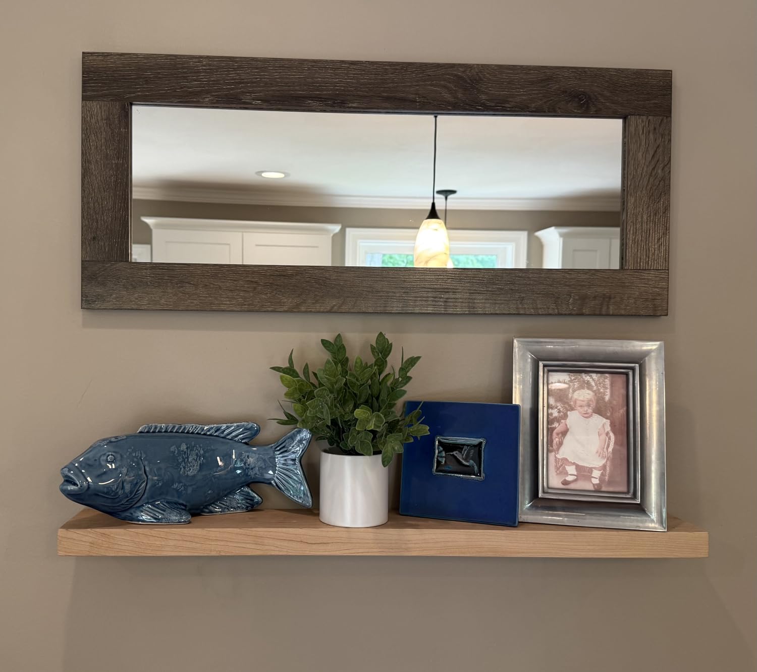 Household Essentials 8078-1 Ashwood Rectangular Wall Mirror customer photo 1