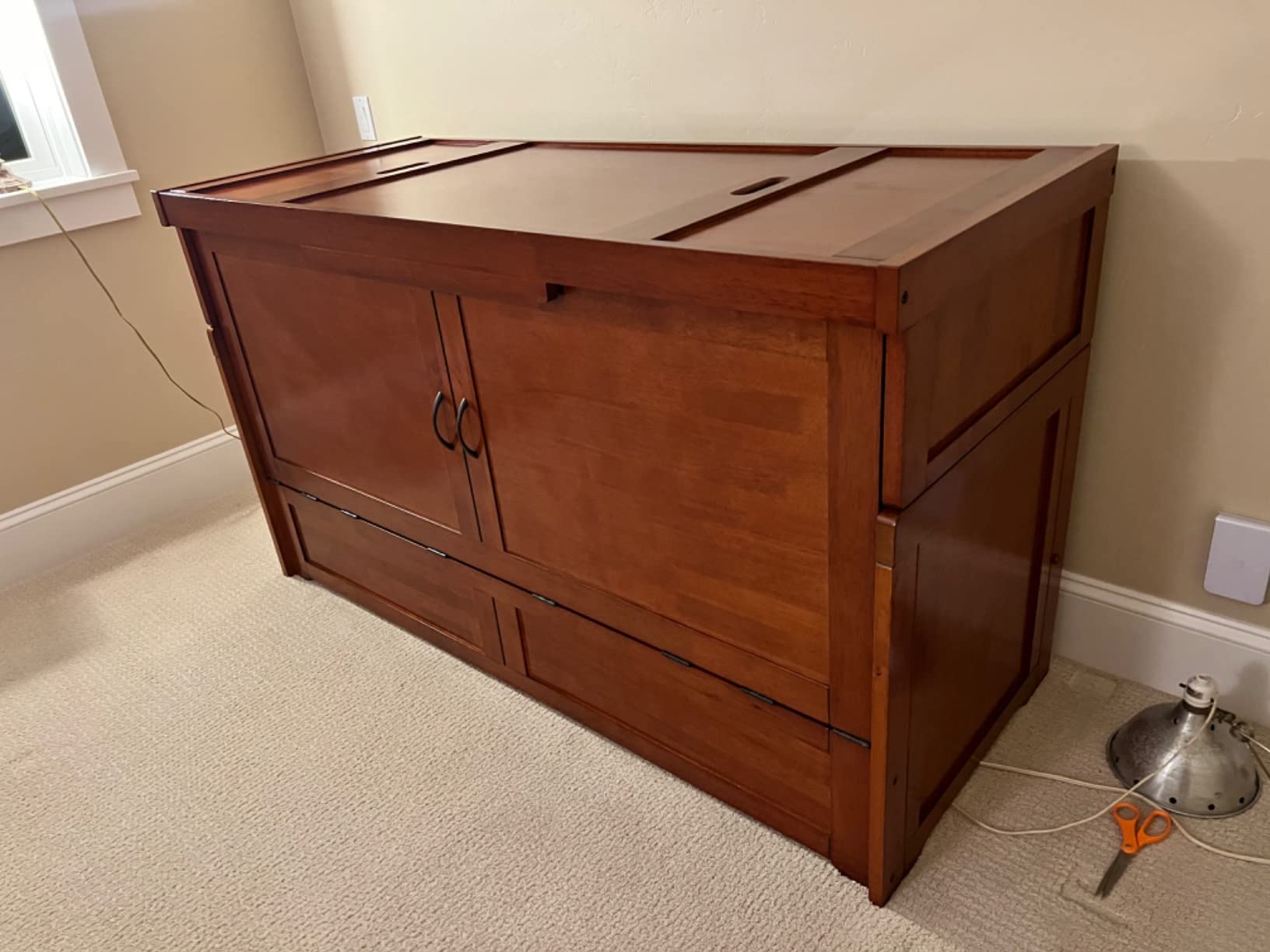 NIGHT & DAY Furniture Murphy Cube Cabinet Bed (Cherry) customer photo 2