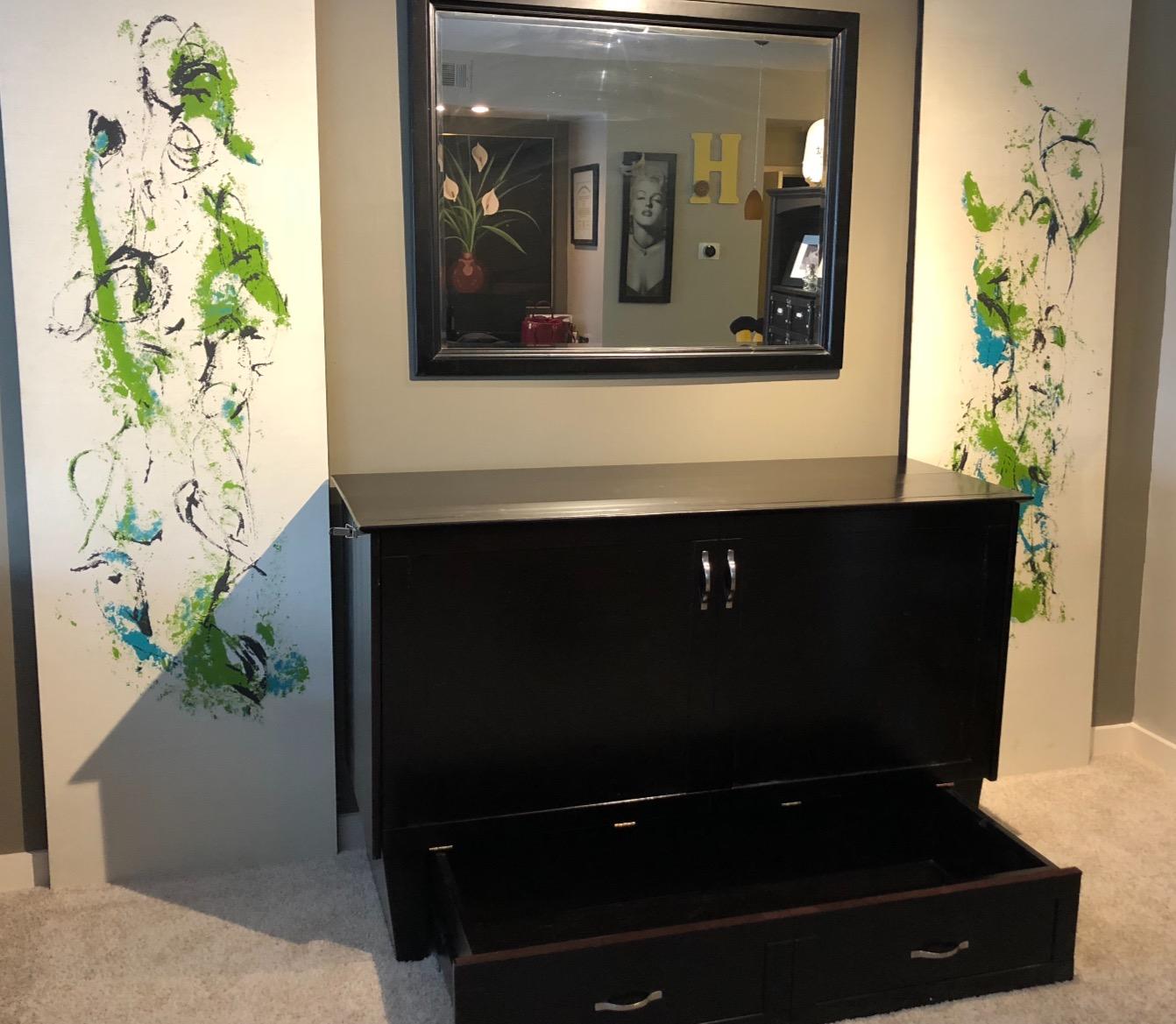 AFI, Monroe Queen Murphy Bed Chest with 6