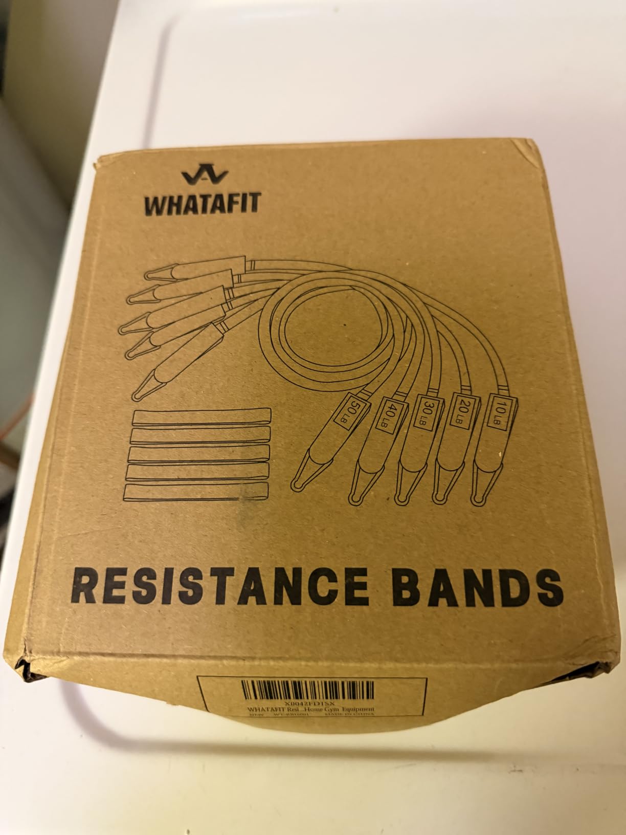 WHATAFIT Resistance Bands with Handles, 150 lb Exercise Bands Set customer photo 2