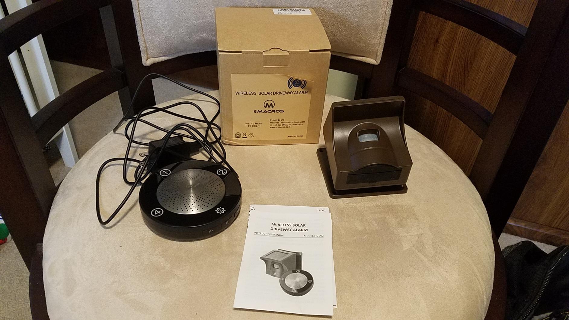 eMACROS 1/2 Mile Solar Wireless Driveway Alarm, 1 Receiver & 1 Sensor customer photo 2