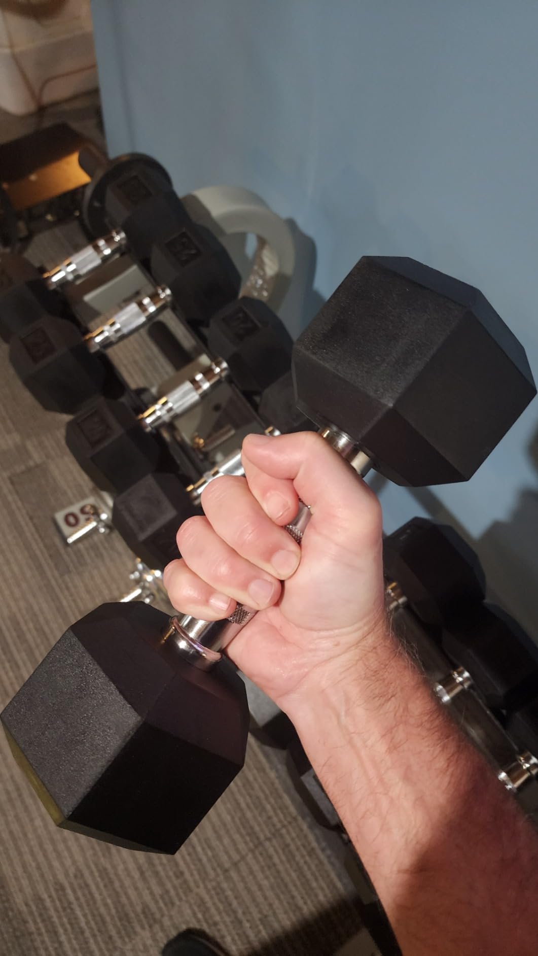 PAPABABE 150-600lb Dumbbell Set with Rack, Rubber Encased Home Gym customer photo 2