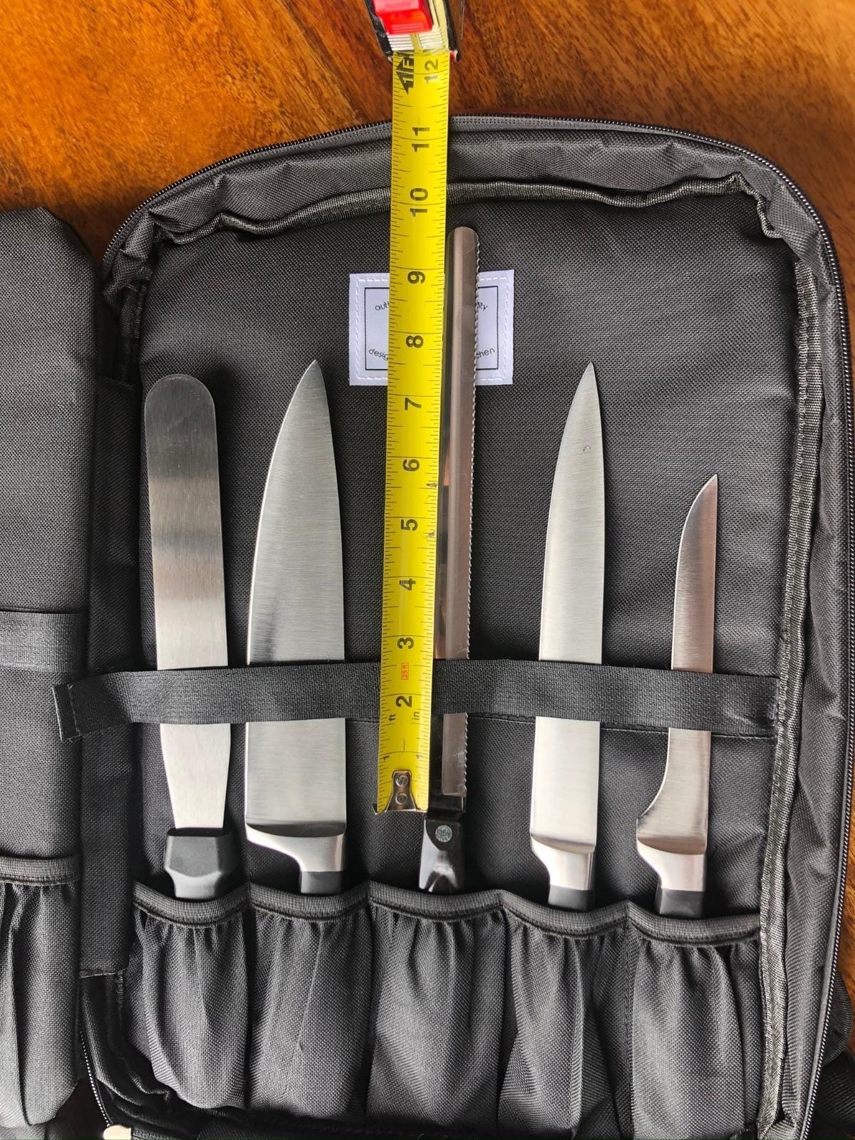 Chef Knife Bag | Premium Knife Case | Waterproof Material | Chefs Case with 30+ Pockets for Knives & Utensils | Culinary Gifts For Chefs & Students | Sturdy Travel Knife Bag (Black) customer photo 1