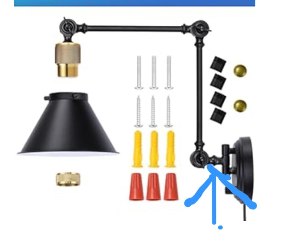 TRLIFE Wall Sconce Plug in, Dimmable Wall Sconce with Switch Swing Arm Wall Lights Plug in Wall Mounted Light Wall Sconces Lighting with 6FT Plug in Cord, E26 Base, UL Listed(Two Arms, 1 Pack) customer photo 1