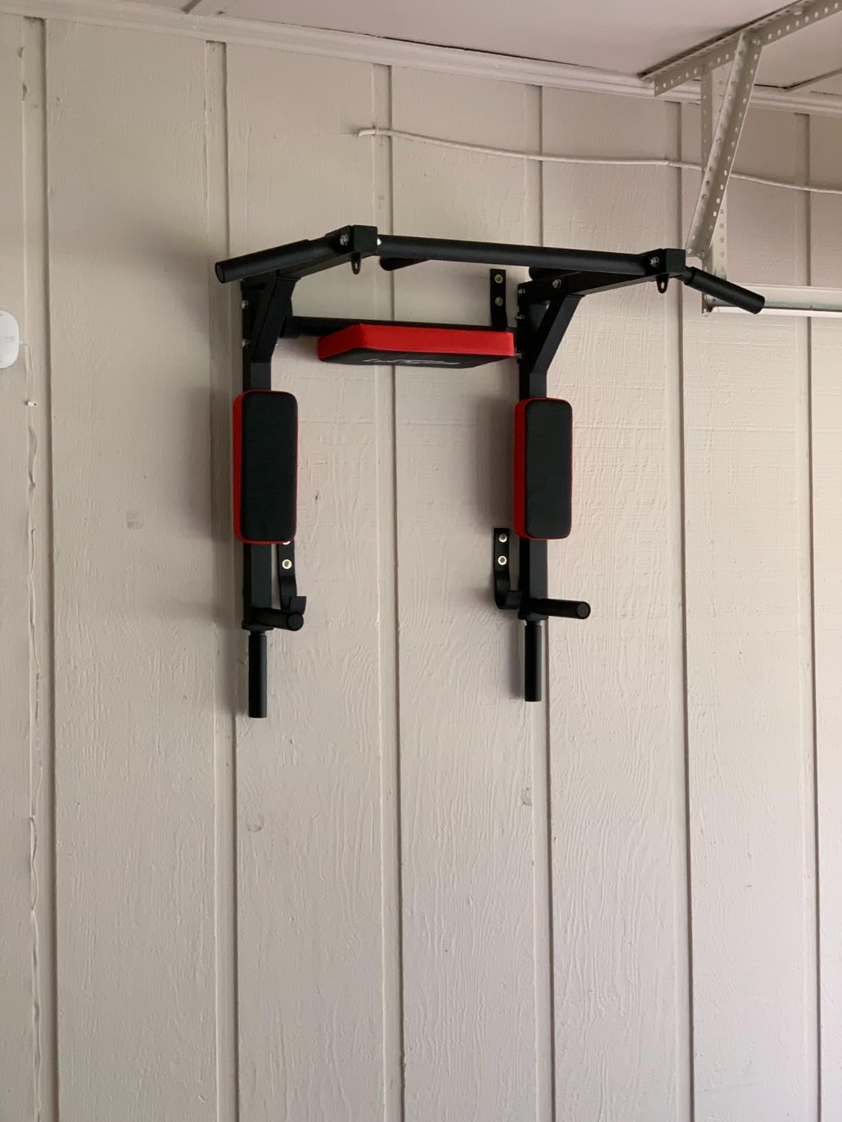 Multifunctional Wall Mounted Pull Up Bar, Chin Up Bar,Dip Station customer photo 1
