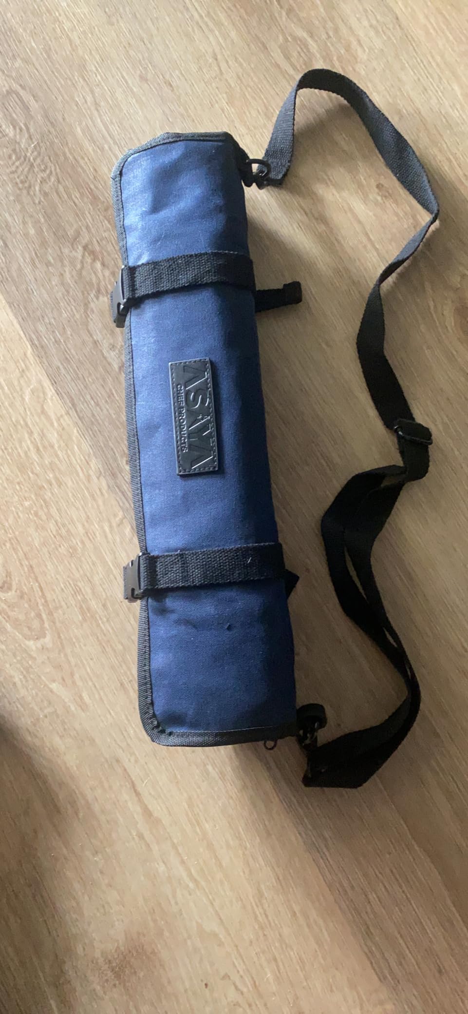 Asaya Waxed Canvas Chef Knife Roll Bag with 10 Slots and a Zipper Pocket - Professional Chef Knife Bag & Storage Case, with Shoulder Strap - Knives Not Included (Black) customer photo 2
