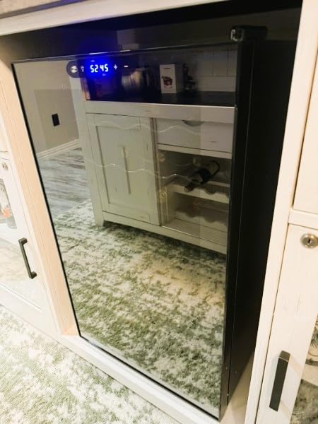 Wine Enthusiast 32-Bottle Dual Zone MAX Compressor Wine Cooler – Freestanding Mini Fridge with Digital Touchscreen, LED Display, Split Storage for Red & White Wines, Matte Black Refrigerator Home Bar customer photo 1