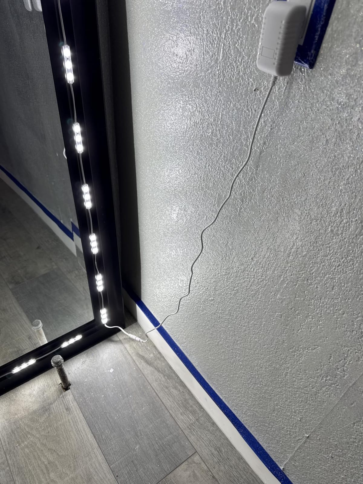 LPHUMEX Hollywood Glam Led Vanity Lights Kit, 14ft Dimmable Mirror Lights, Full Body & Bathroom Lighting, Plug in Floor Light with Power Supply (Mirror not Inlcuded) customer photo 2