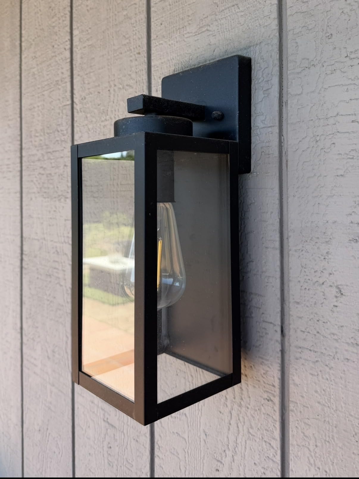 BesLowe Outdoor Wall Light Fixtures, Modern Black Exterior Wall Lanterns customer photo 2