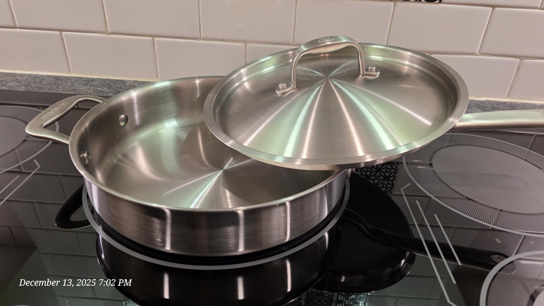 Made In Cookware - 3.5 Quart Stainless Steel Saute Pan - 5 Ply Stainless Clad - Professional Cookware - Induction Compatible - Crafted in Italy customer photo 2
