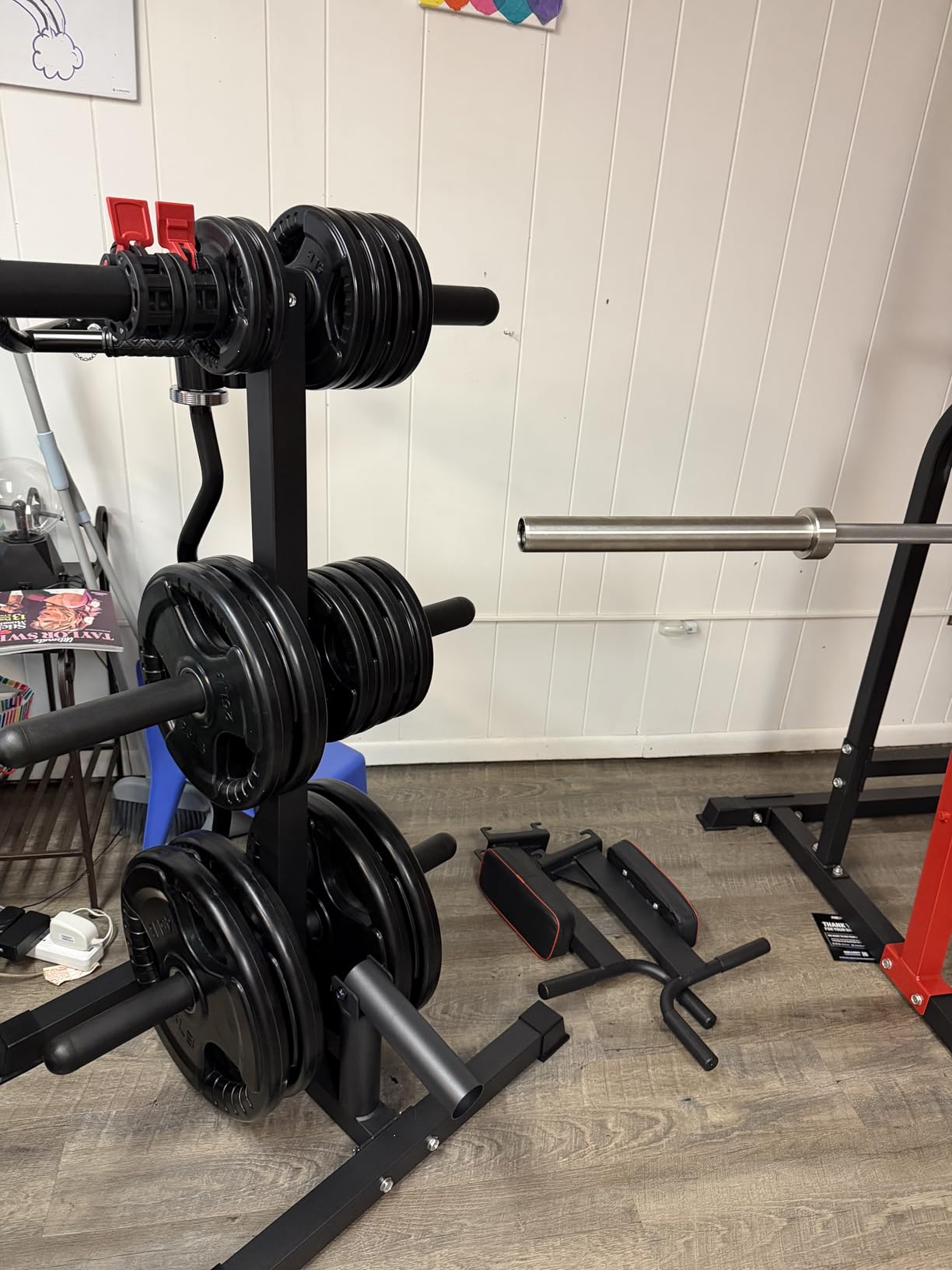RitFit Olympic Rubber Grip Weight Plates, 2-Inch Barbell Set customer photo 2