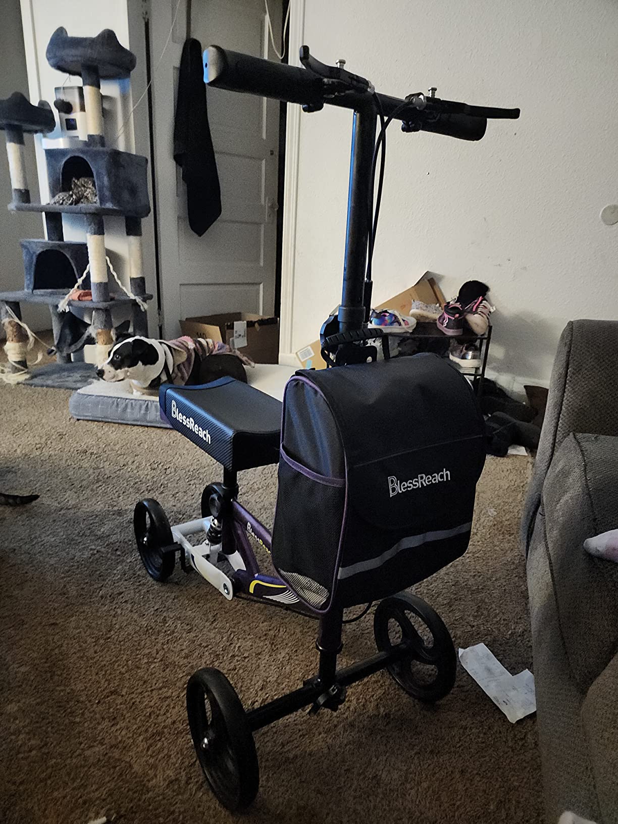 BlessReach Knee Scooter for Adults for Foot Injuries, Dual Braking System customer photo 2