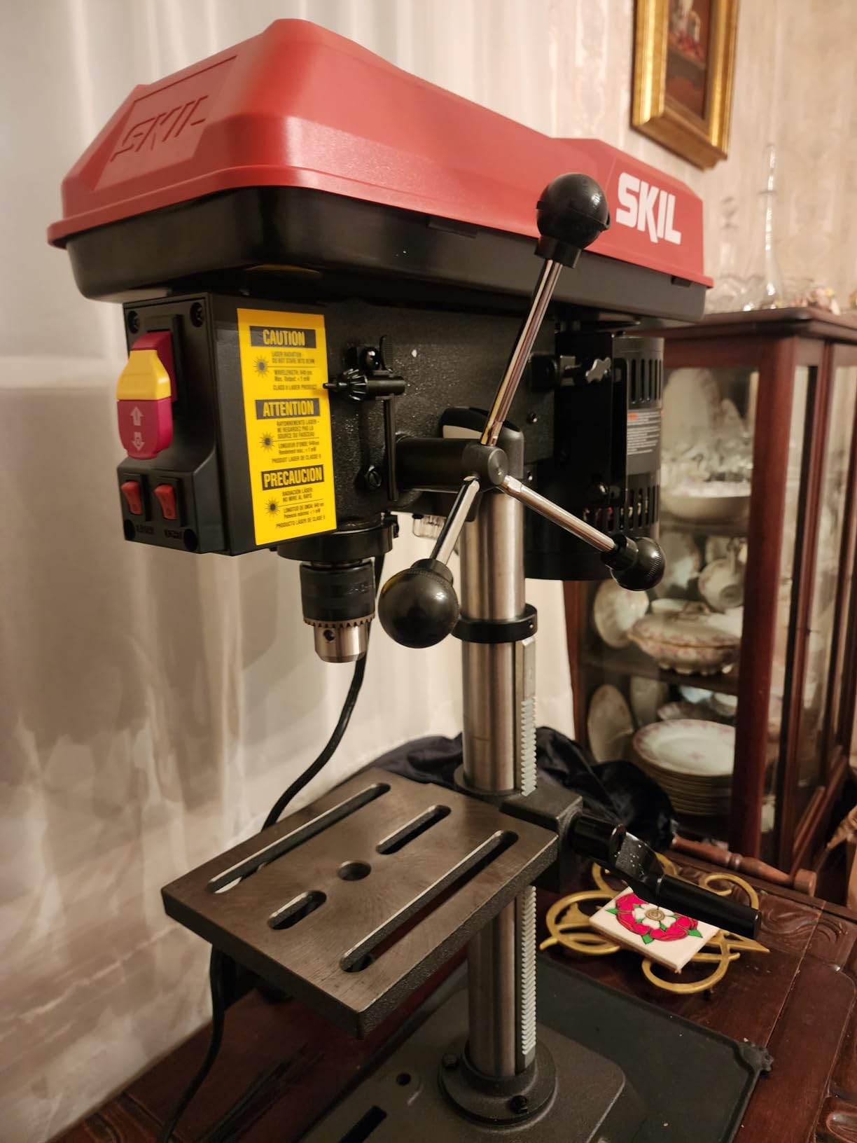 SKIL 6.2 Amp 10 In. 5-Speed Benchtop Drill Press with Laser Alignment & Work Light - DP9505-00 customer photo 2