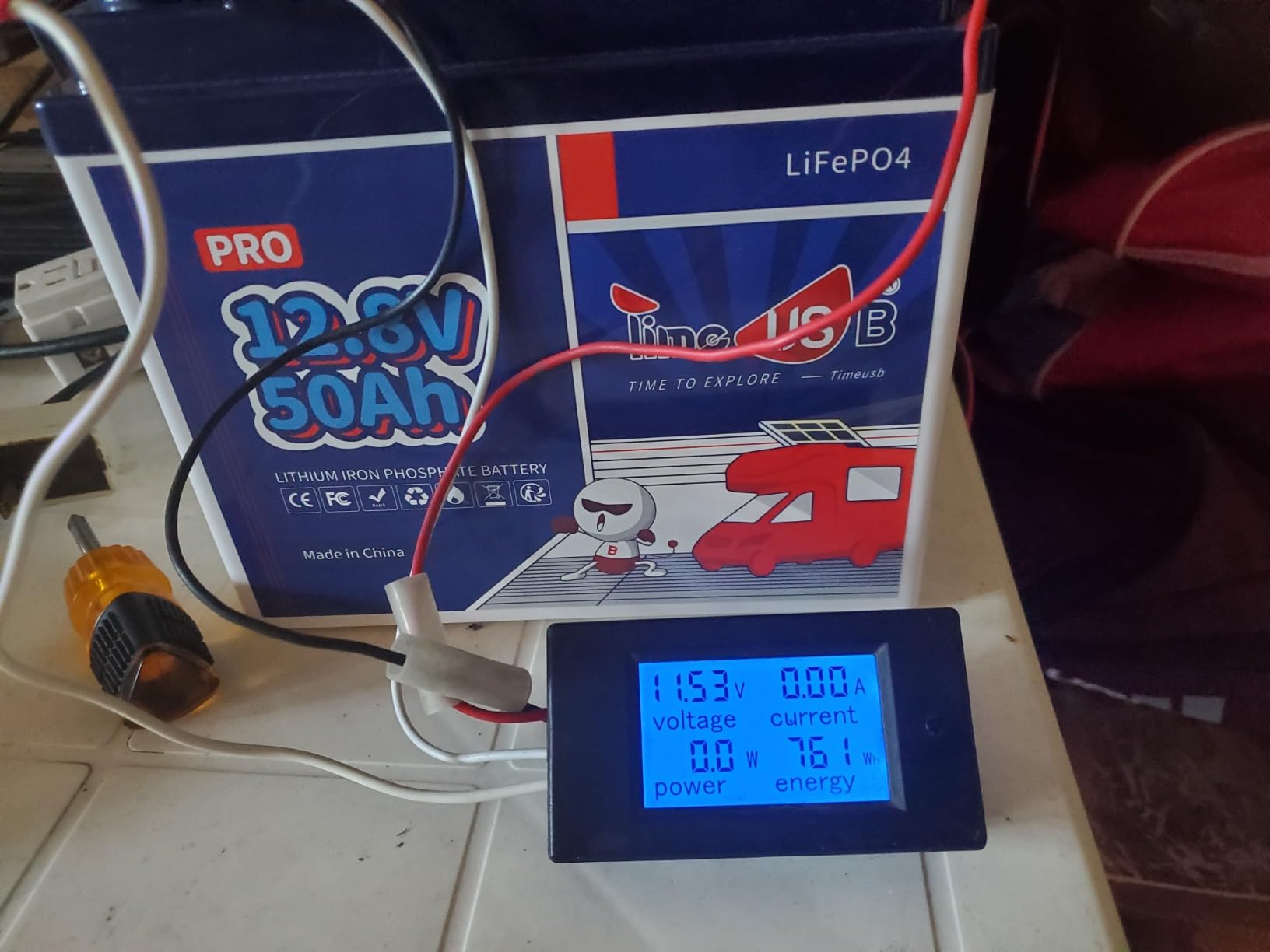 Timeusb 12V 50Ah LiFePO4 Lithium Battery for Kayak, RV, Trolling Motor customer photo 1