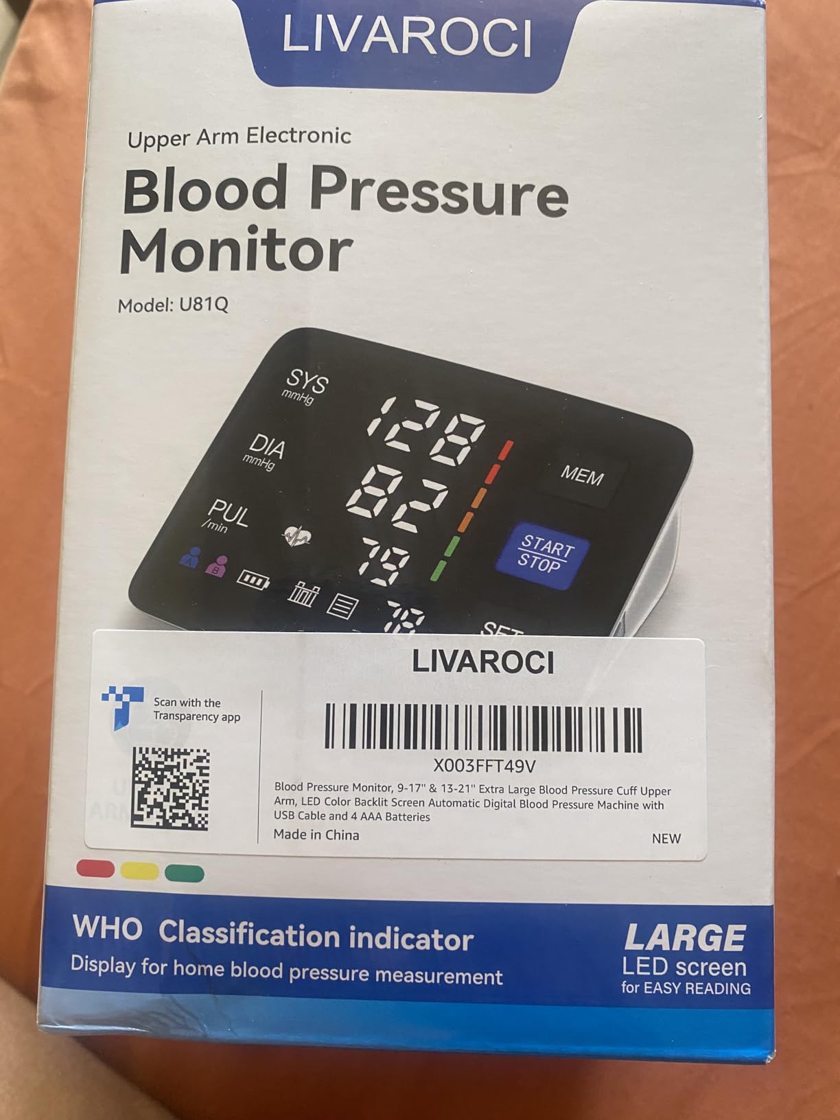 Blood Pressure Monitor, 9-17'' & 13-21'' Extra Large Blood Pressure Cuff customer photo 2