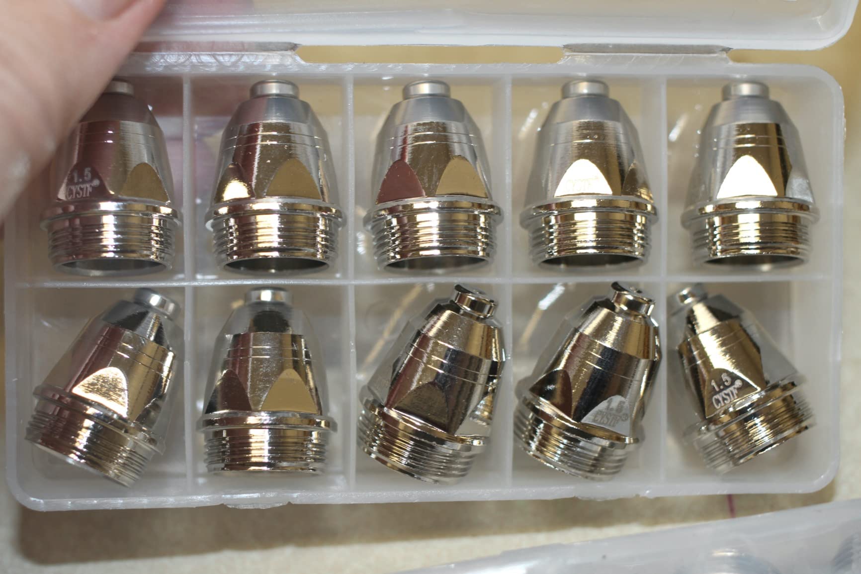P80 Plasma Cutter Nozzle Electrodes Consumables 1.7 Tip 100Amp 45pcs Kit customer photo 1