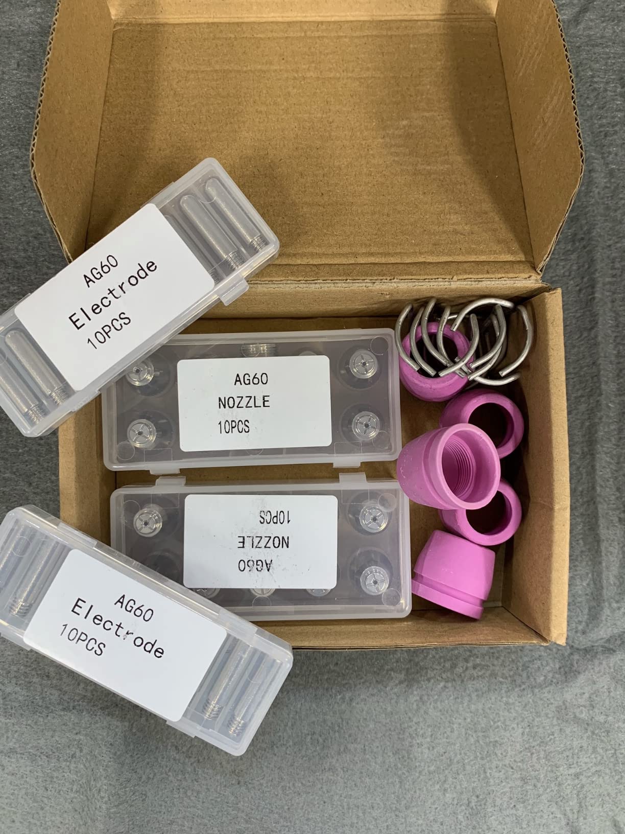 SG-55 AG-60 WSD-60 Plasma Cutter Cutting Torch Tip Nozzles Consumables Kit, .045'' 50PCS (AG60) customer photo 2