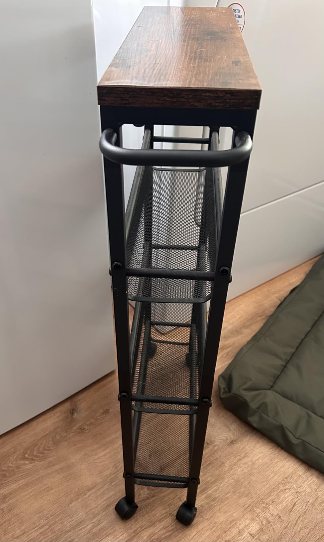 VASAGLE 4-Tier Slim Rolling Storage cart with Wheels, 5.1 Inches, Metal customer photo 1
