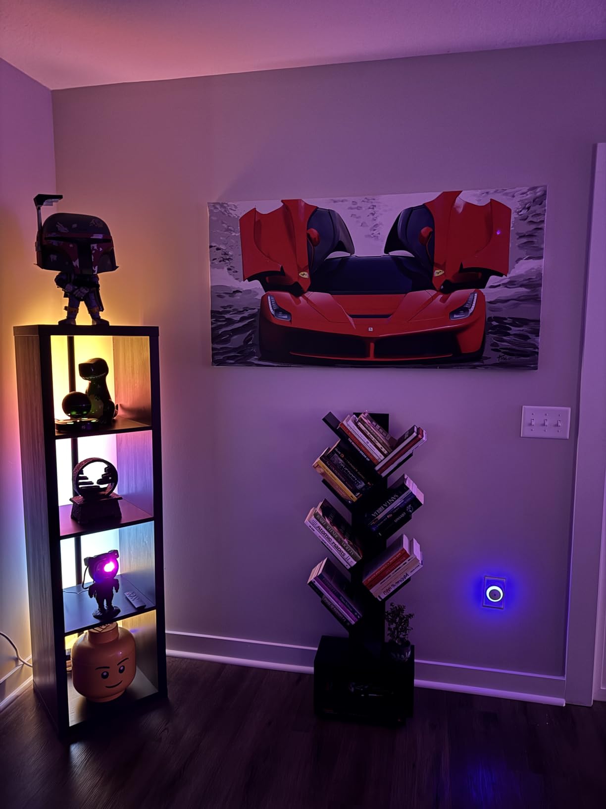 Led Floor Lamp, Corner Lamp Compatible with Alexa, RGB Corner Floor Lamp with Music Sync, 16 Million DIY Colors for Bedroom customer photo 2