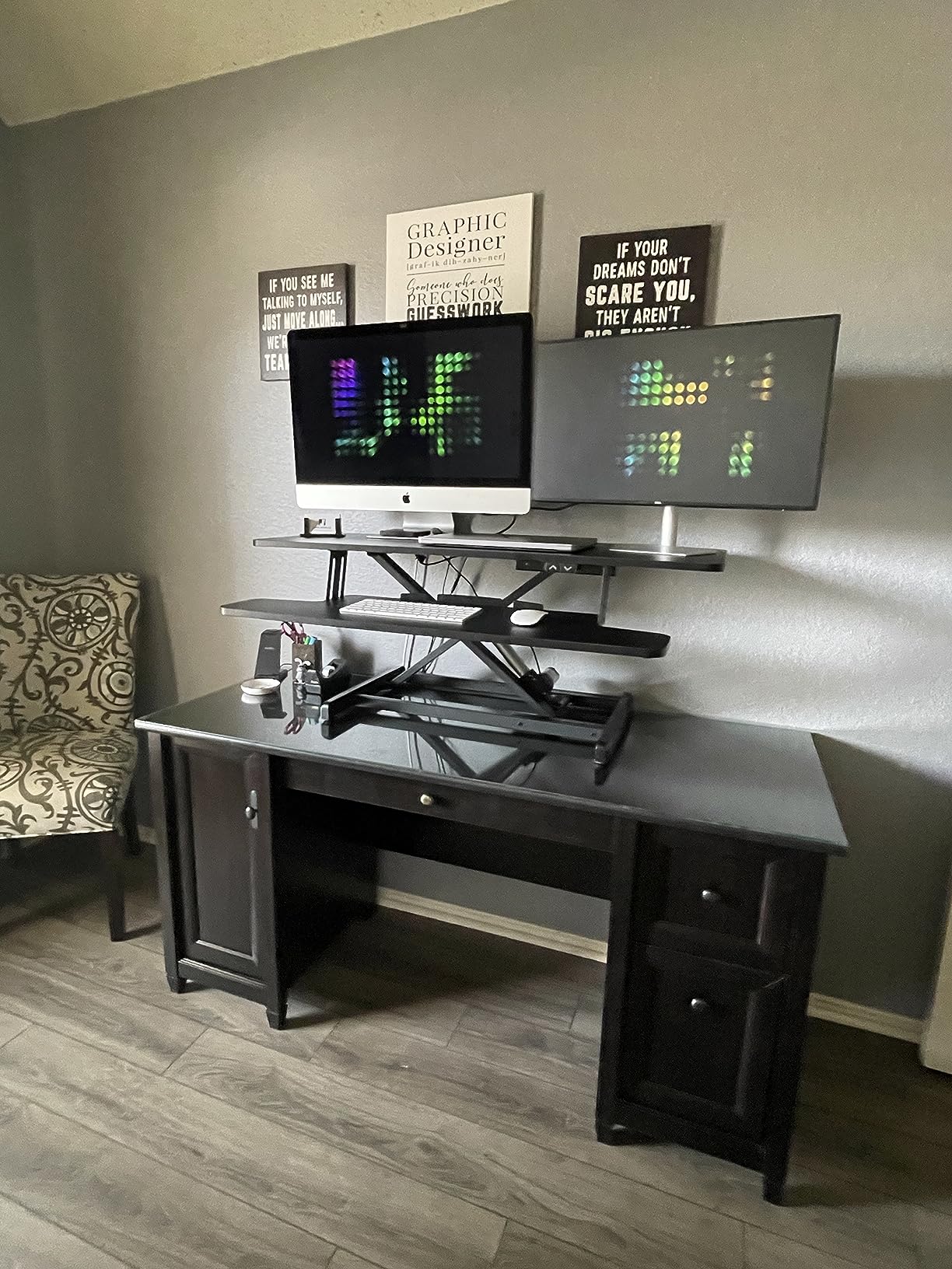 VIVO Black 42 inch Electric Desk Converter, DESK-VE42B customer photo 1