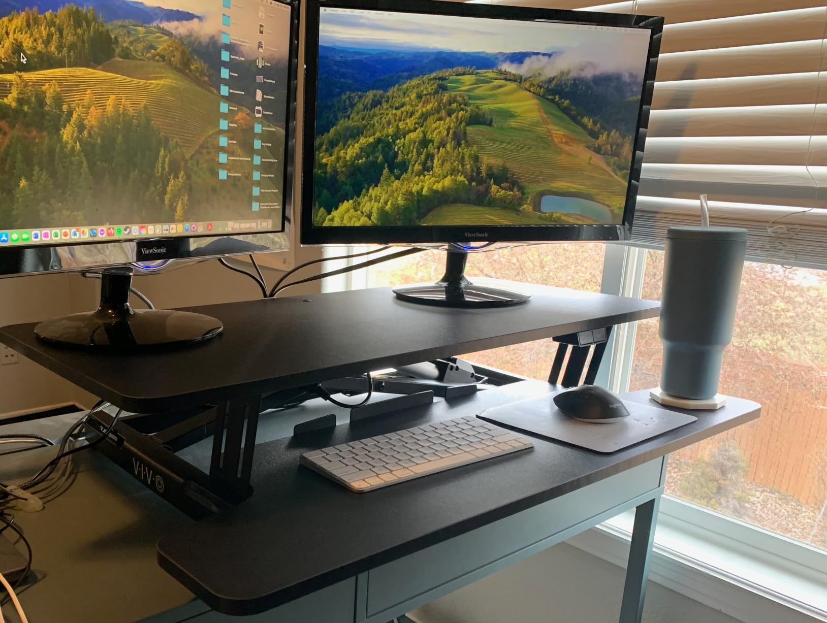 VIVO Black 42 inch Electric Desk Converter, DESK-VE42B customer photo 2