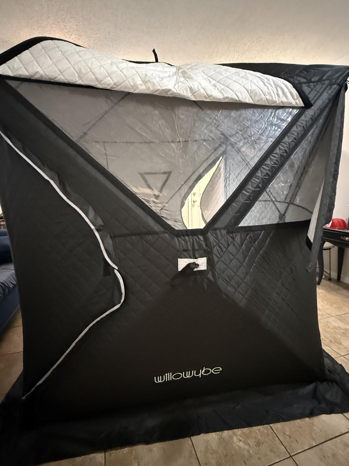 WILLOWYBE Outdoor Sauna Tent Pro - 4-Person, All-Weather, Insulated, Solid, Panoramic View, Easy Setup customer photo 1