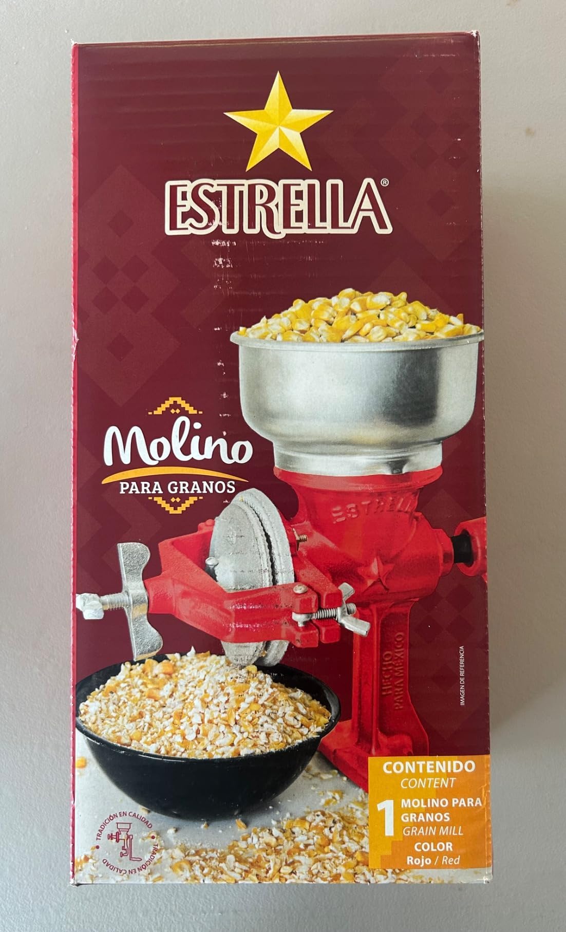 Estrella Manual Grain Mill, Molino para Moler Maiz, Cast Iron Grinder customer photo 1