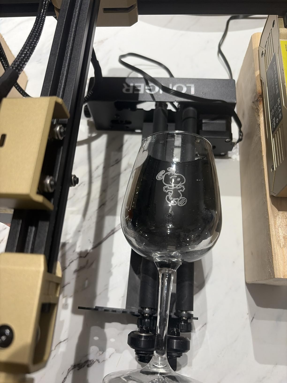 Longer Rotary Roller Series,with Bracket, Y-Axis 360° Rotation for Laser Engraver Engraving Cylindrical Objects Tumblers Cans Cups Bottles, Compatible with 99% of Laser Engraver,Size 268 * 184 * 60mm customer photo 1
