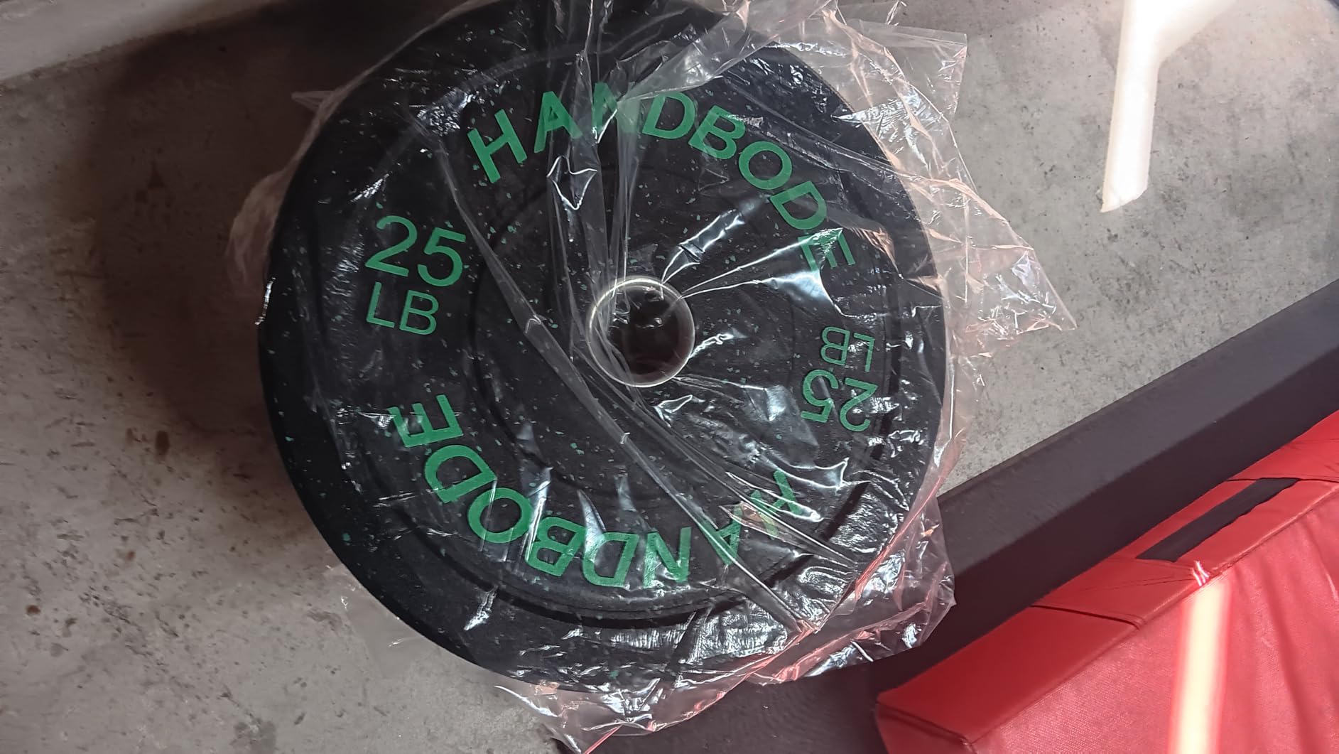 HANDBODE 2-Inch High-Bounce Bumper Plates, Olympic Weight Set, 10-650 lb customer photo 1