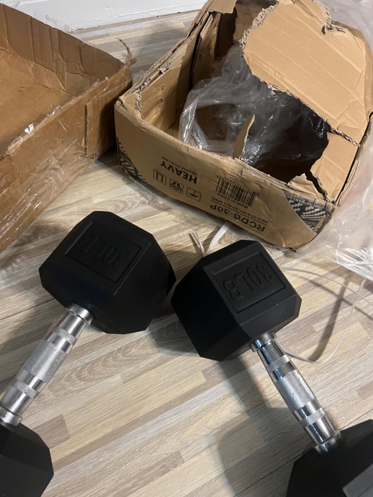 Signature Fitness Rubber Coated Hex Dumbbells Hand Weights for Exercises and Fitness Home Gym, 5-50 lbs, Pairs customer photo 2