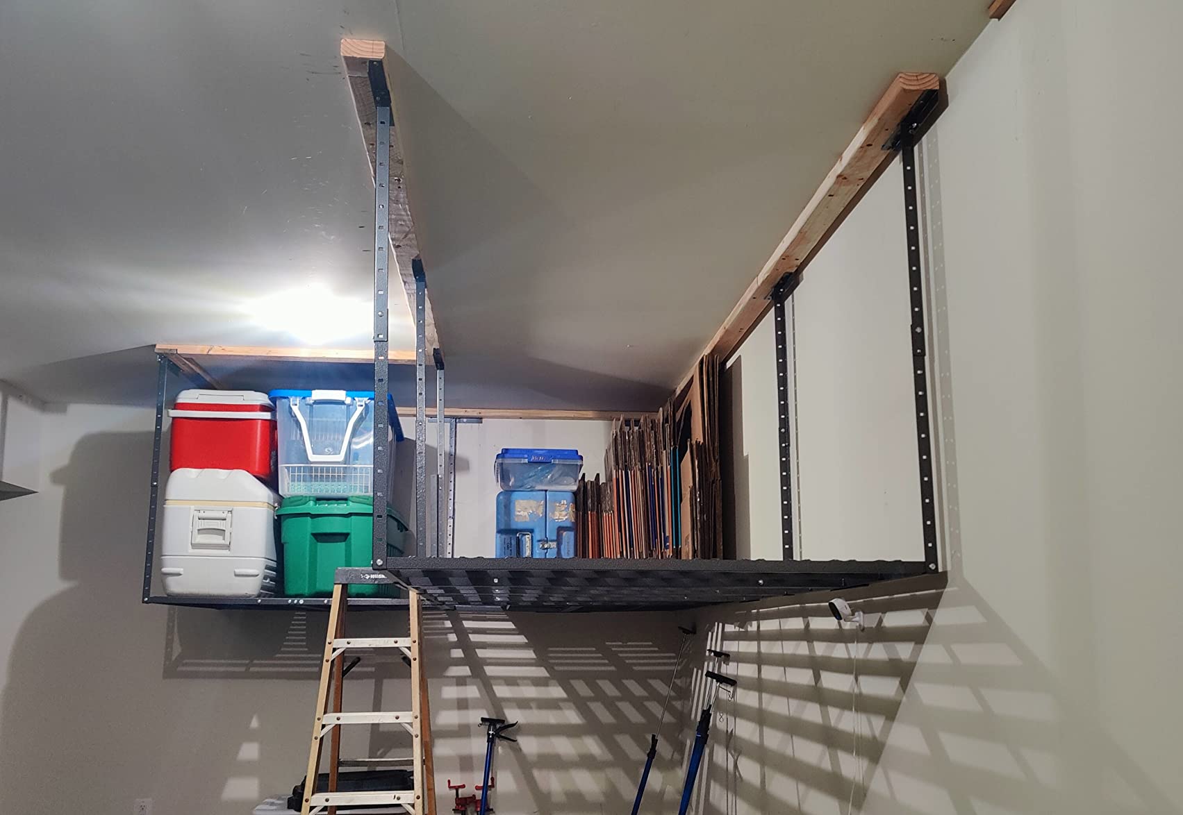 SunsGrove 2x8 Garage Storage Overhead Rack Organization, Adjustable Ceiling Mounted Storage Racks, 800LBS Weight Capacity, 22