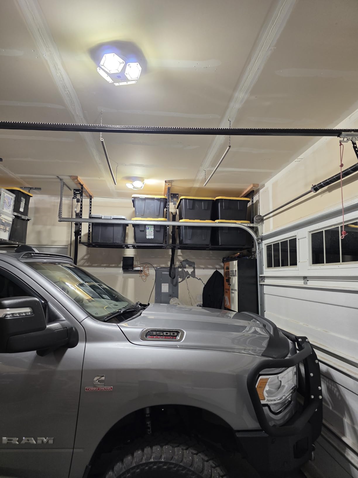 SunsGrove 2x8 Garage Storage Overhead Rack Organization, Adjustable Ceiling Mounted Storage Racks, 800LBS Weight Capacity, 22