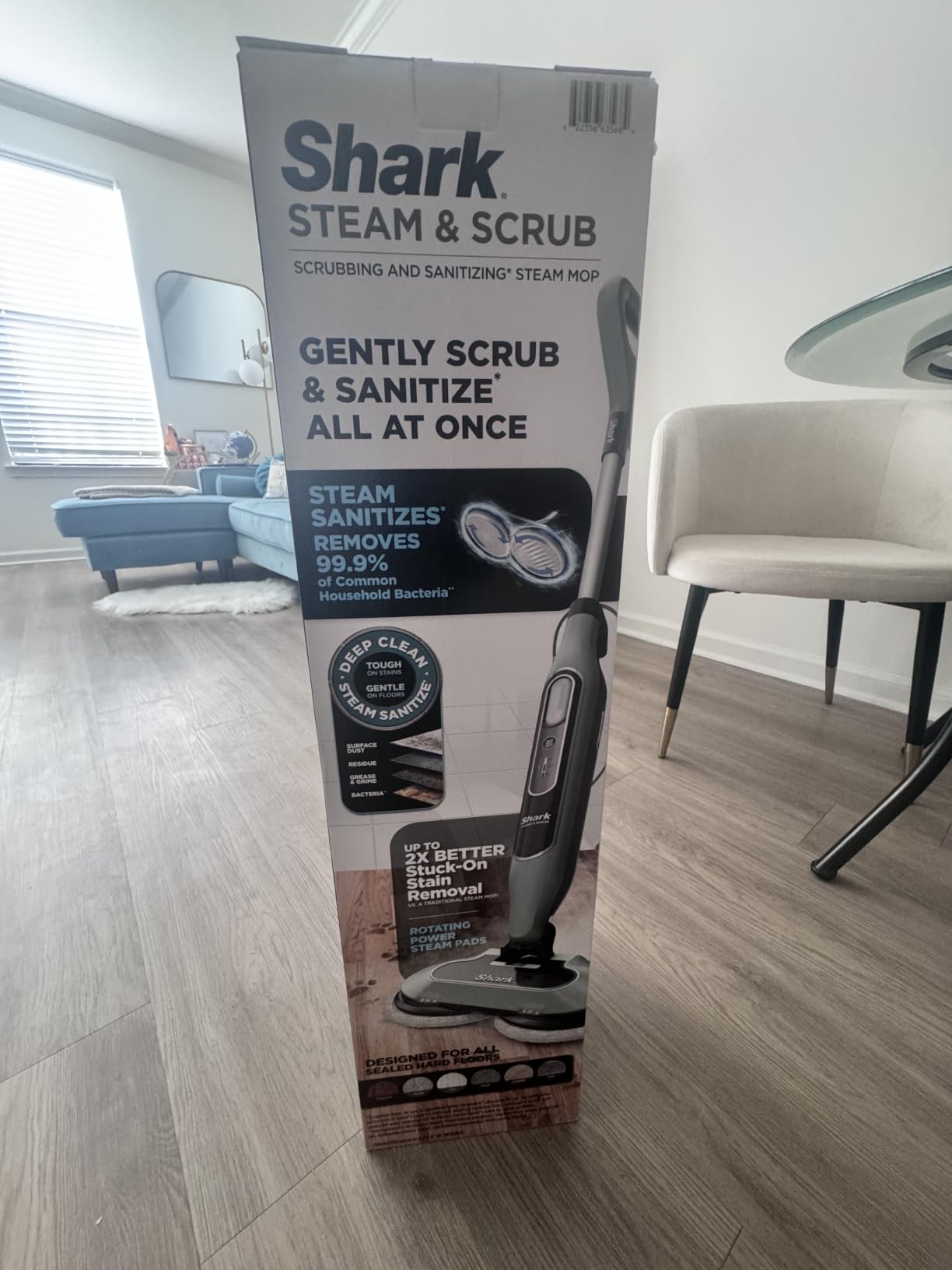 Shark Steam & Scrub Steam Mop, All-in-One Hard Floor Cleaner, Grey, S8001 customer photo 2
