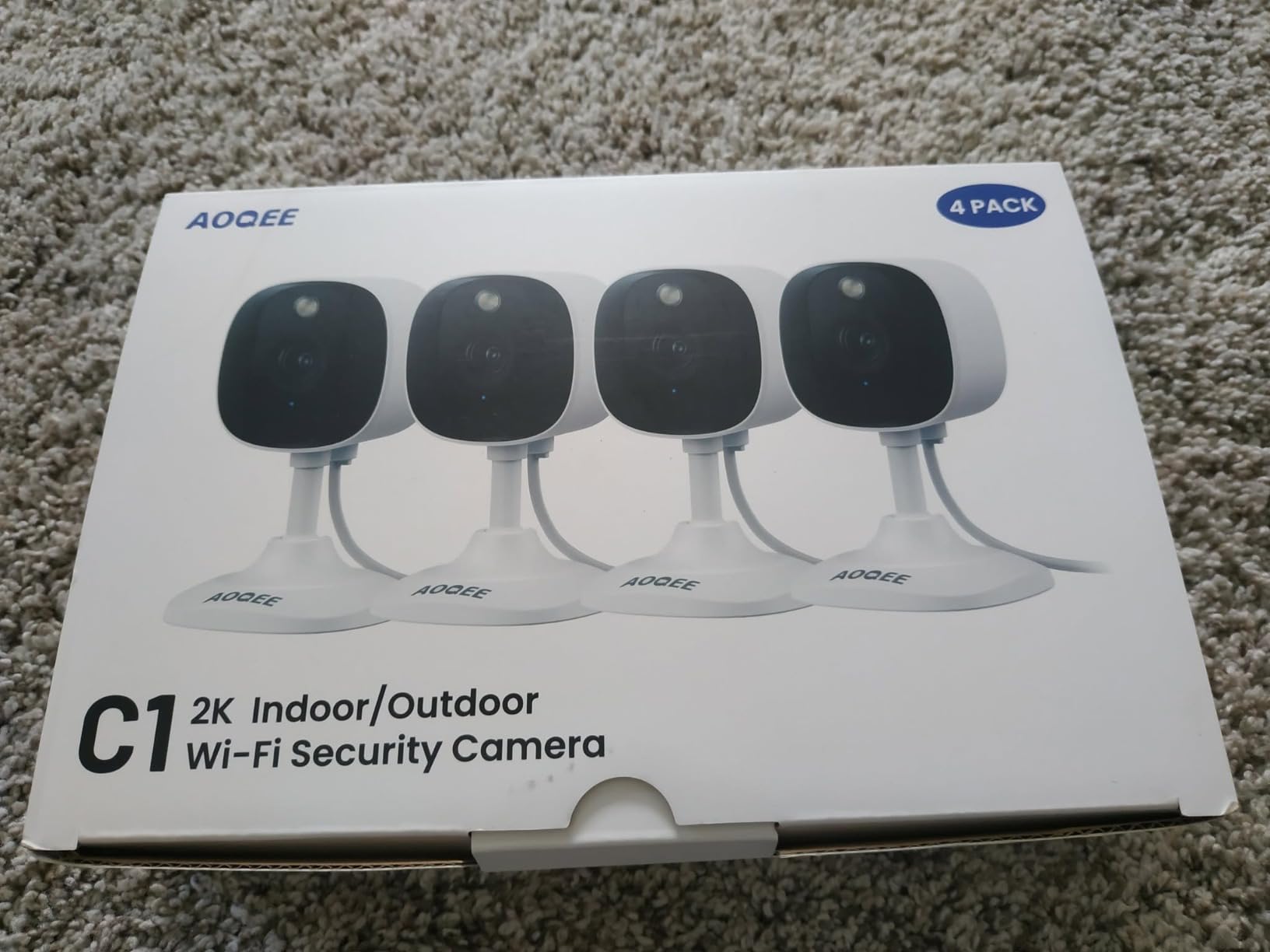 AOQEE 2K Cameras for Home Security, Indoor/Outdoor, Full Color, C1 2Pack customer photo 2