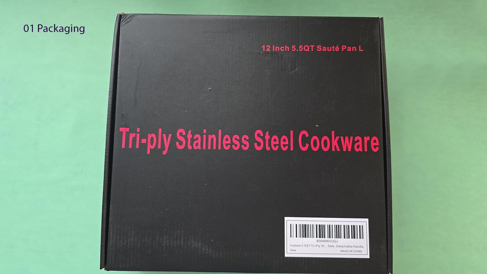 Inqibee 6 QT Tri-Ply Stainless Steel Saute Pan with Lid customer photo 1
