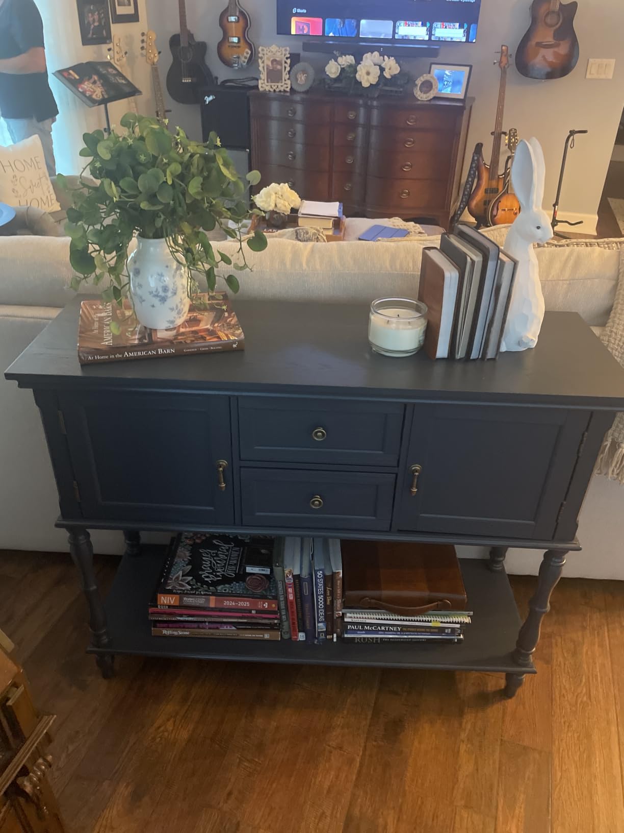 ARTPOWER Console Table with 2 Drawers, Retro Entryway Table with 2 Door customer photo 1