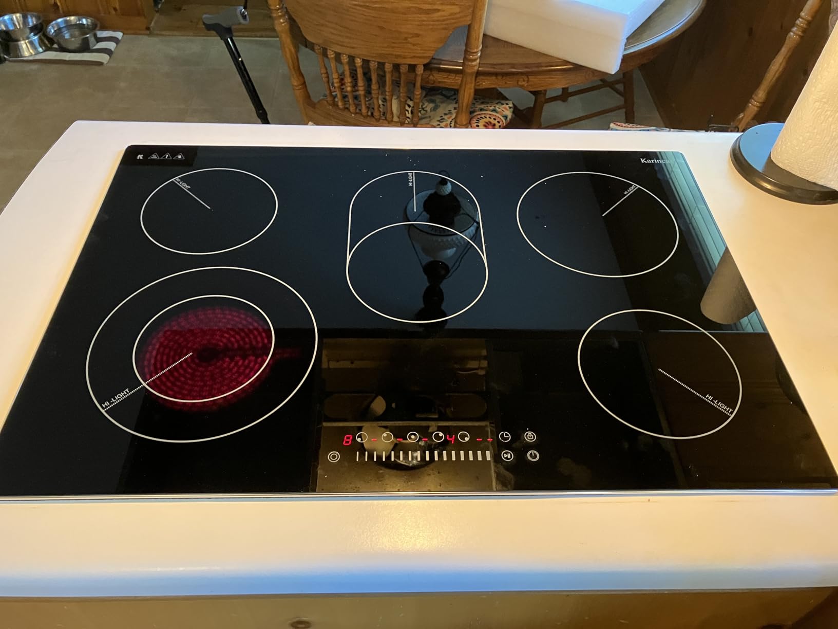 Karinear 36 Inch Electric Cooktop, 5 Burners Electric Stove Top, Drop-in customer photo 1