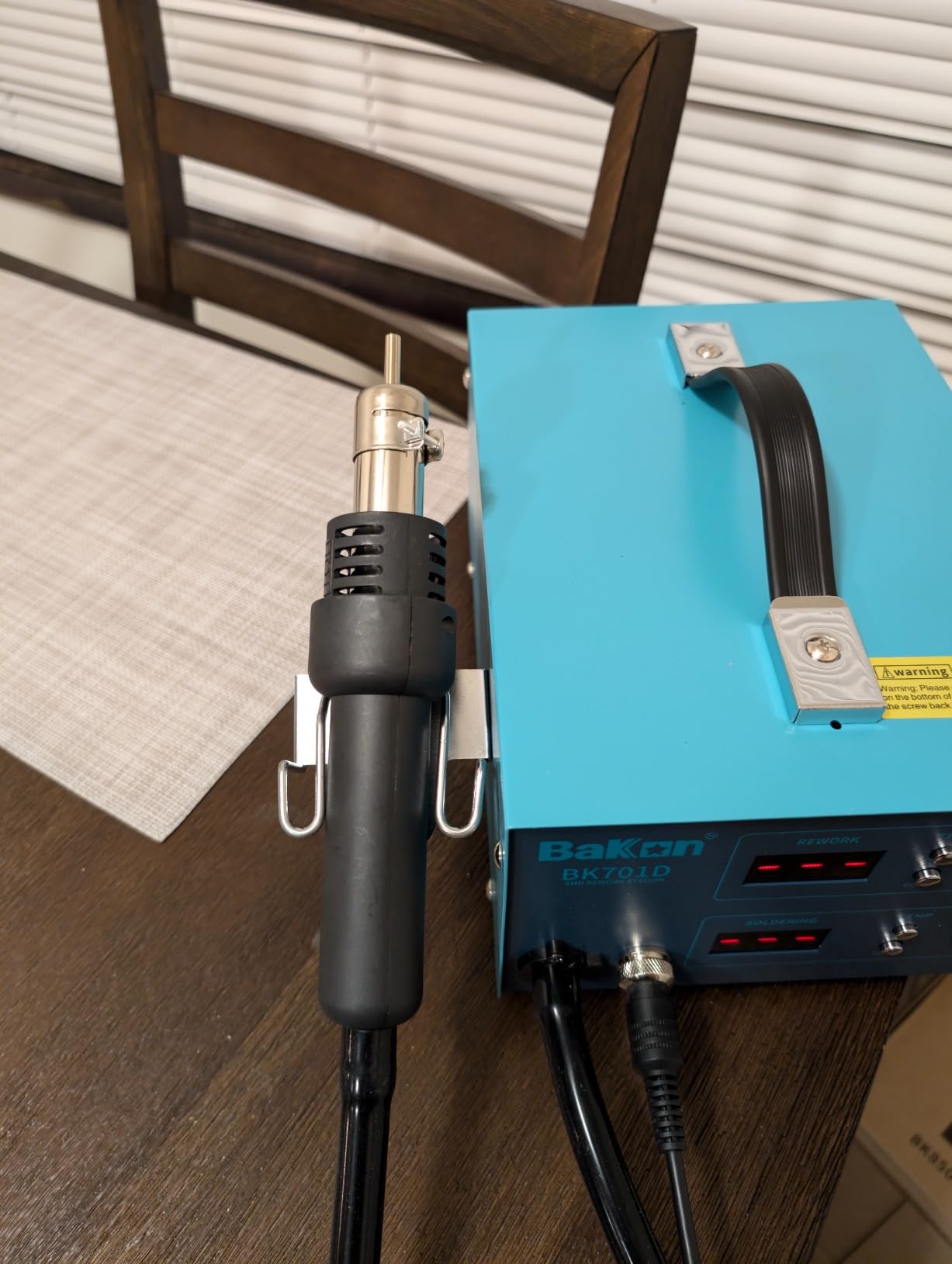 Bakon 852d+ Heat Gun And Soldering Iron 2-In-1 Kit, Smd Hot Air Rework Soldering Station, Multiple Functions Electronics Kit, Led Digital Display, Knob Type Adjustable Temperature customer photo 2