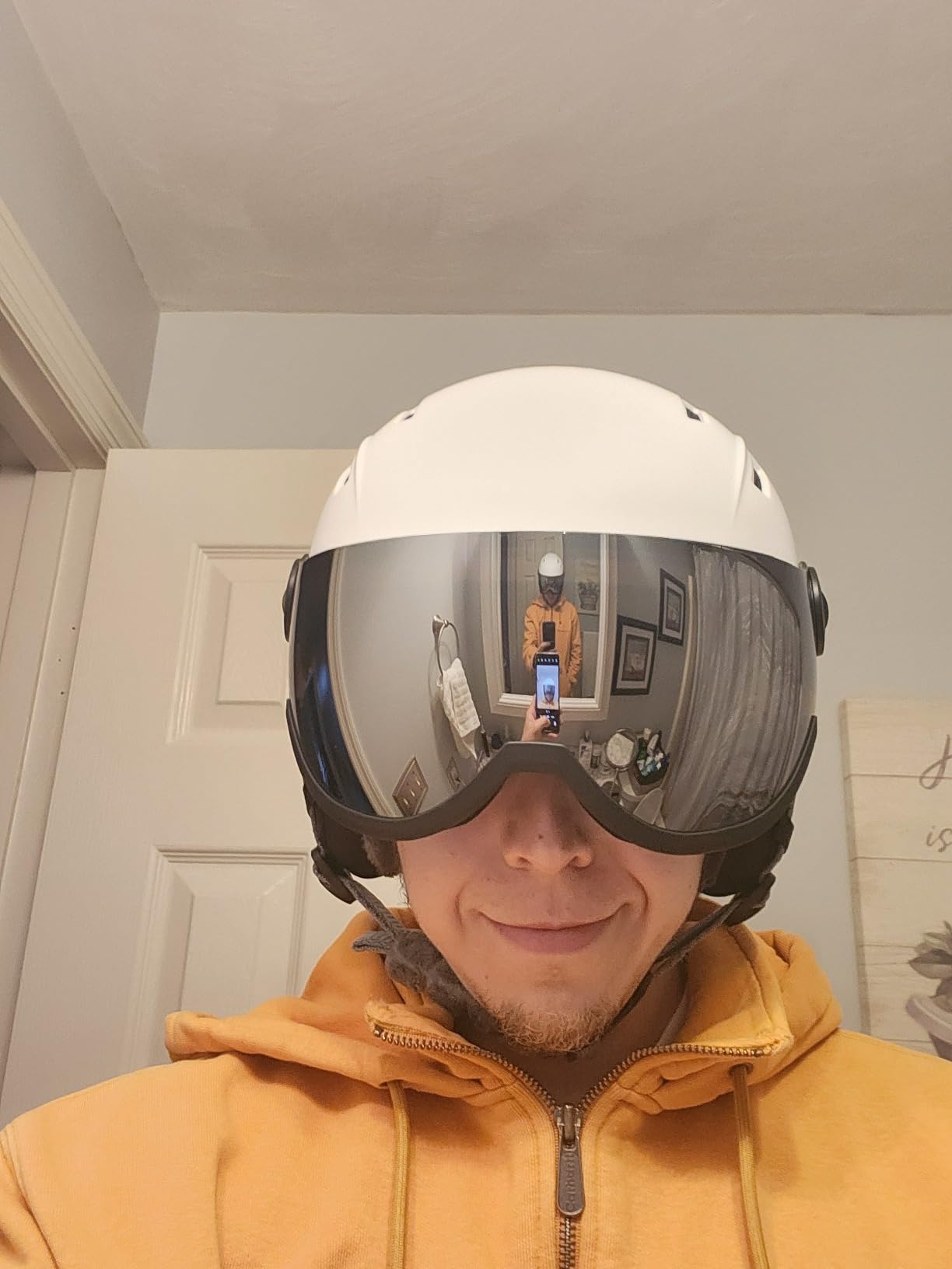 OutdoorMaster Ski Helmet with 2-in-1 Detachable Visor Goggles customer photo 2