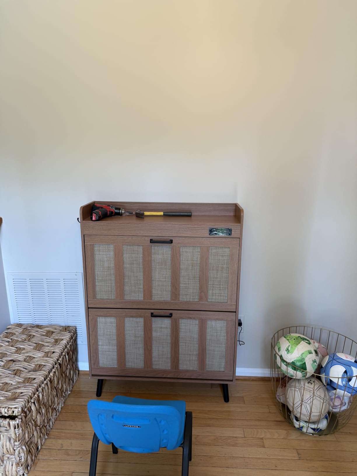 ChooChoo Shoe Storage Cabinet with 2 Flip Drawers for Entryway customer photo 1