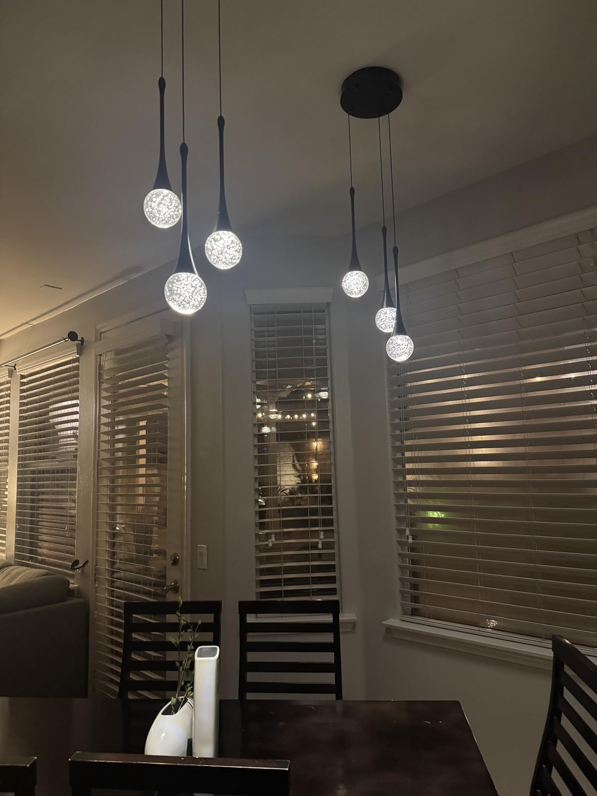 8 Light Modern Glam Crystal Rectangular Chandelier for High Ceiling LED Dimmable Ceiling Pendant Light Kitchen Island Staircase Foyer Enterway Living Room Chandelier Lighting Antique Gold customer photo 2